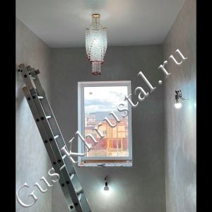 Люстра Лилия Айсберг цветная - фото в интерьере